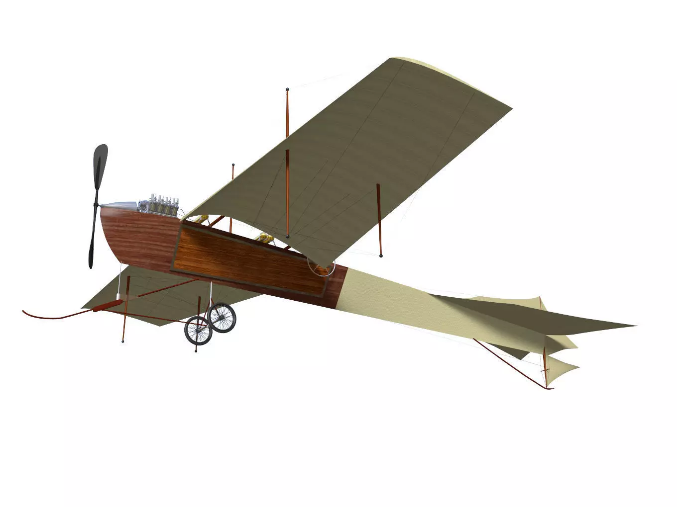 Antoinette IV 3D model_4