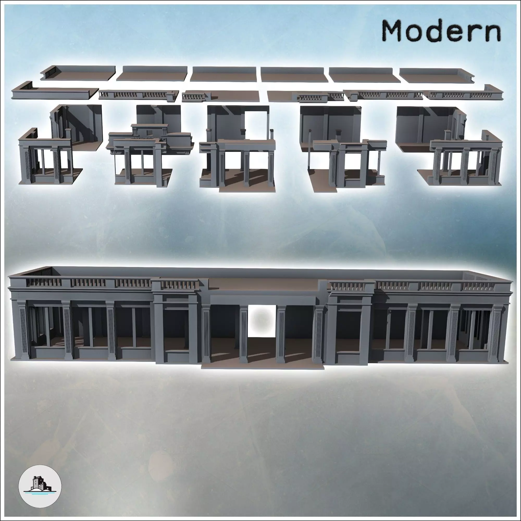 Dzerzhinsky Tractor Factory Stalingrad Soviet Russia intact vers 3D print model_1