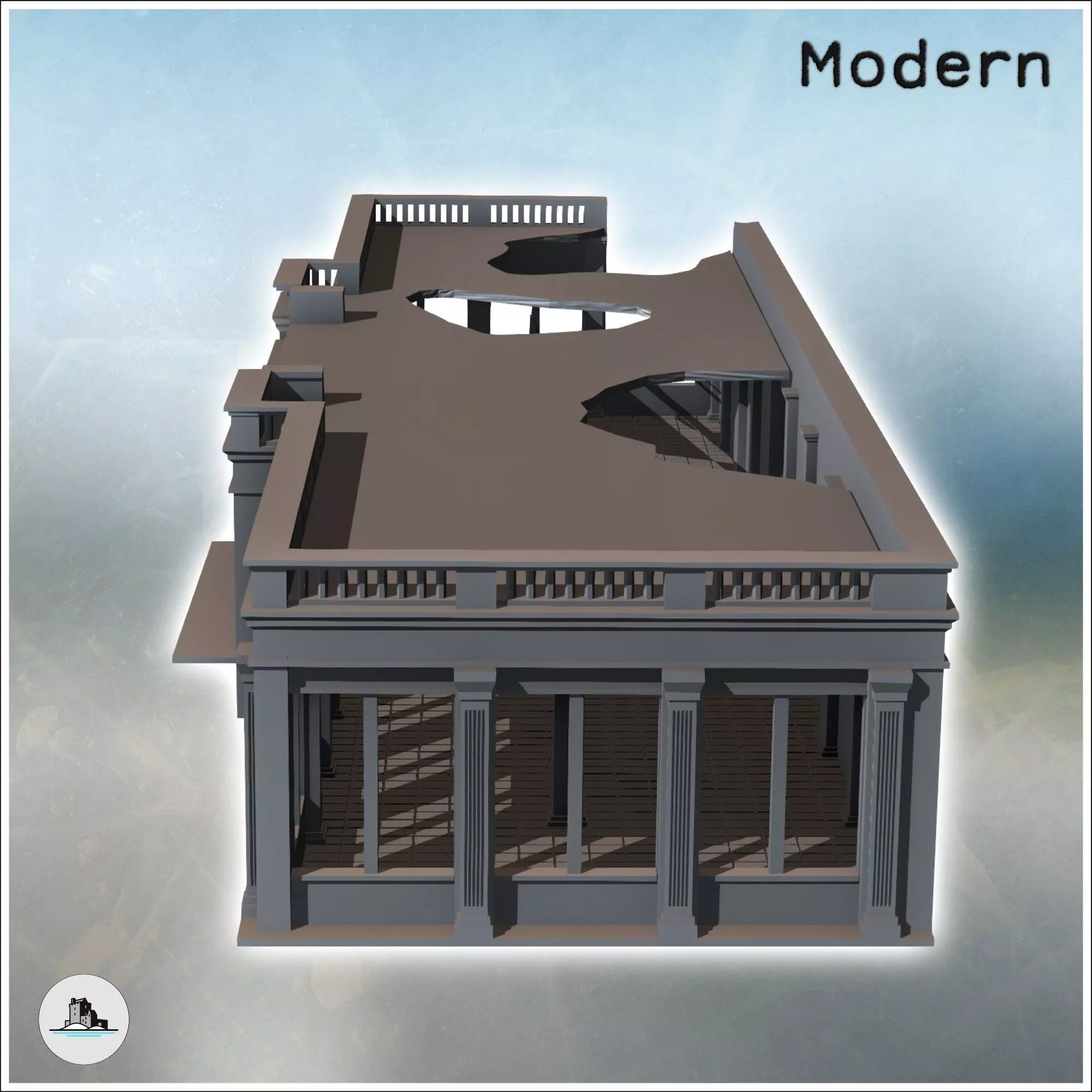 Dzerzhinsky Tractor Factory Stalingrad Soviet Russia destroyed v 3D print model_4