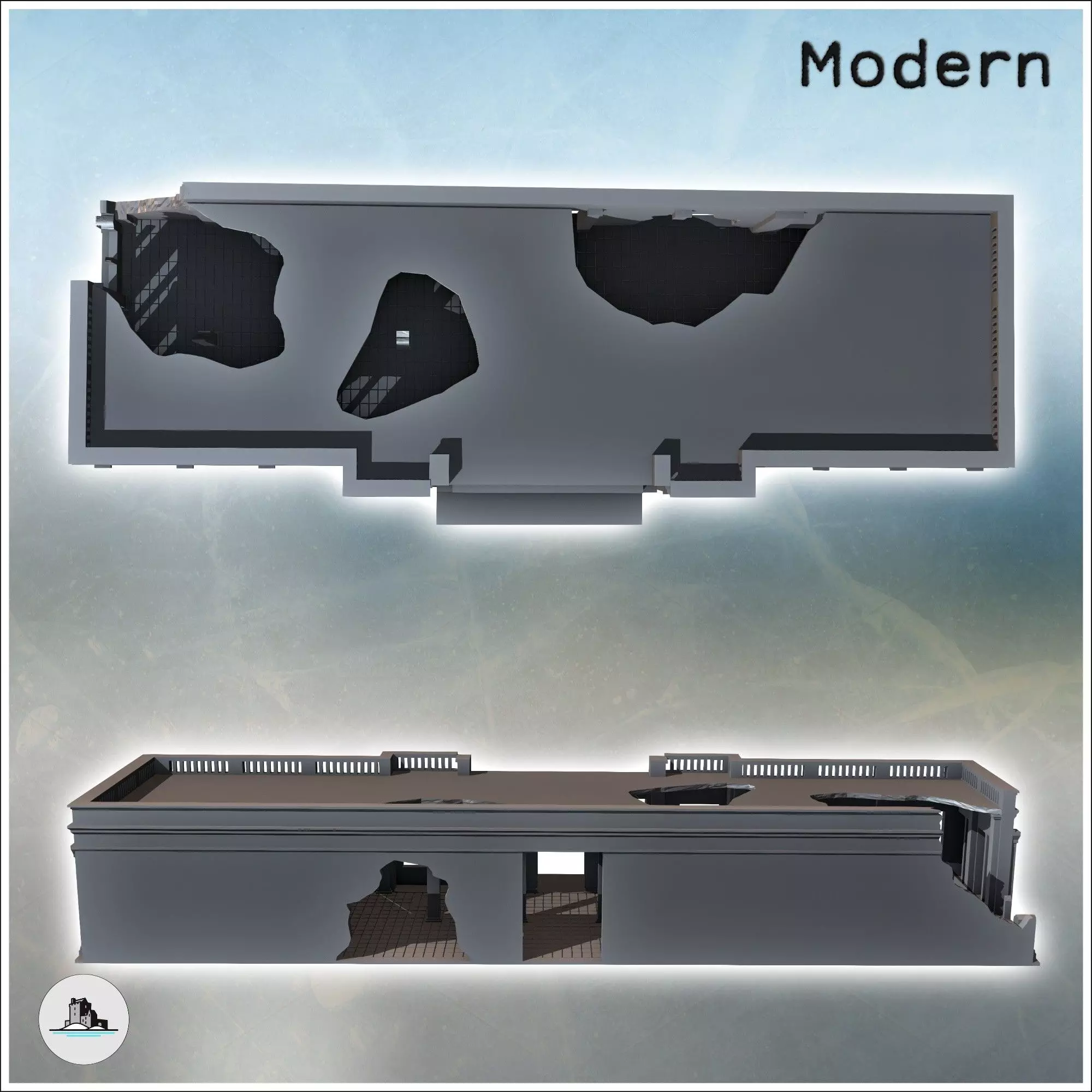 Dzerzhinsky Tractor Factory Stalingrad Soviet Russia destroyed v 3D print model_3