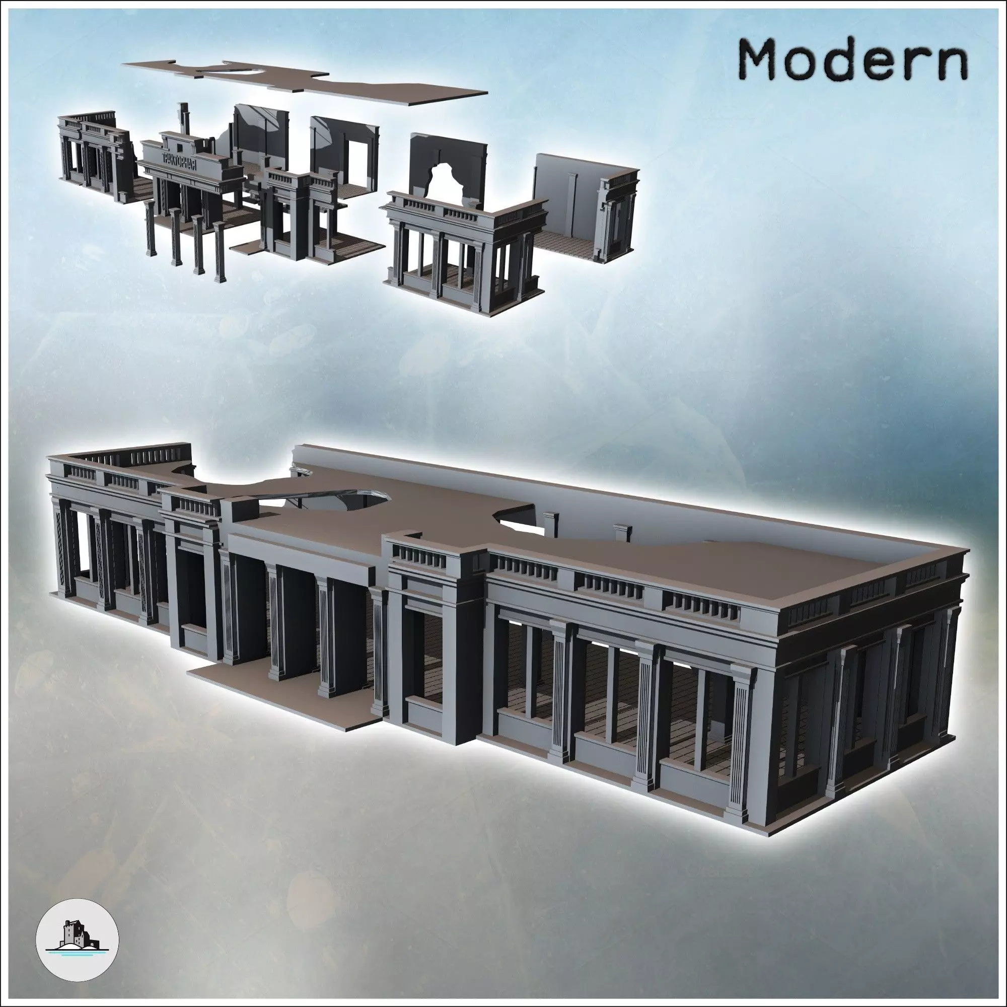 Dzerzhinsky Tractor Factory Stalingrad Soviet Russia destroyed v 3D print model_0