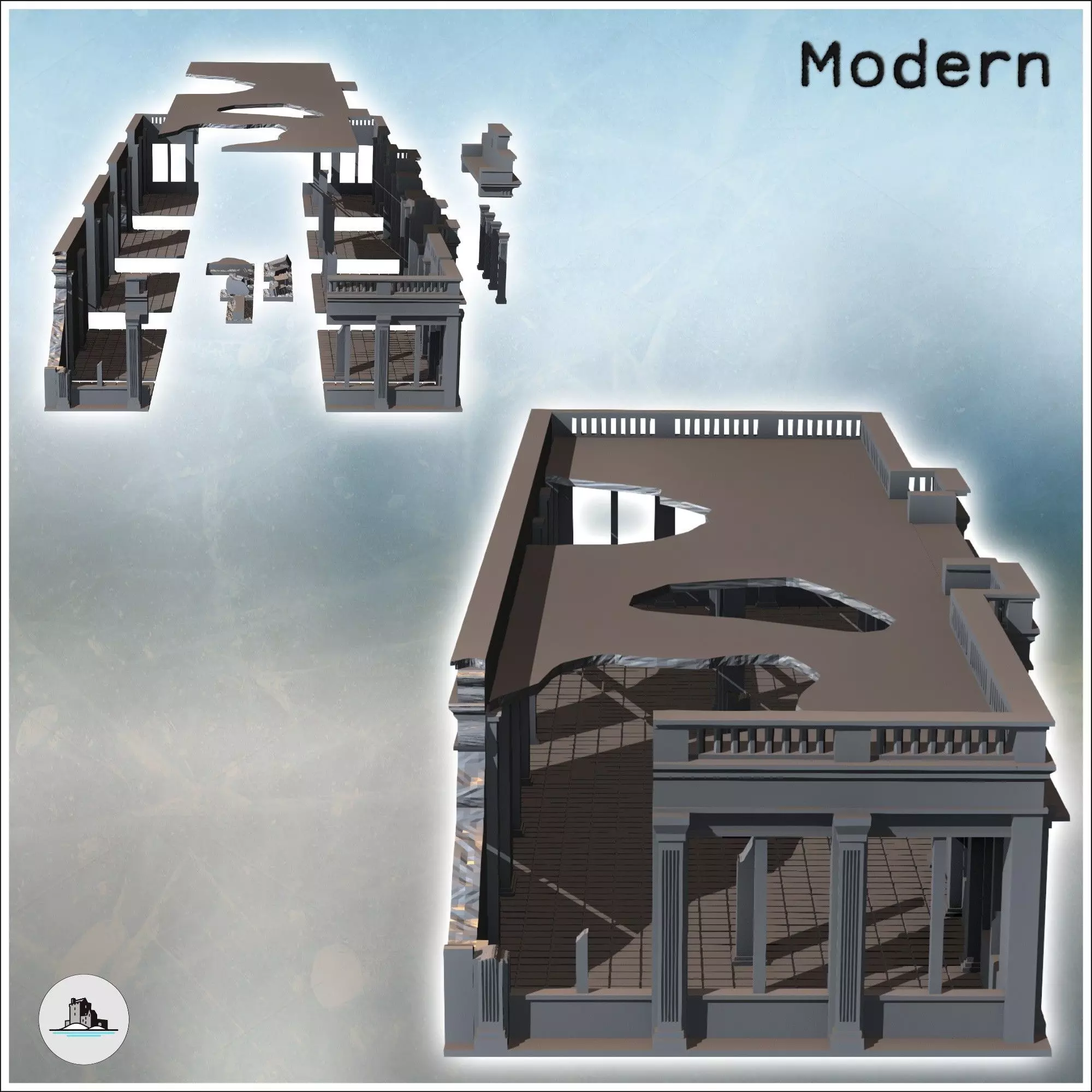 Dzerzhinsky Tractor Factory Stalingrad Soviet Russia destroyed v 3D print model_2