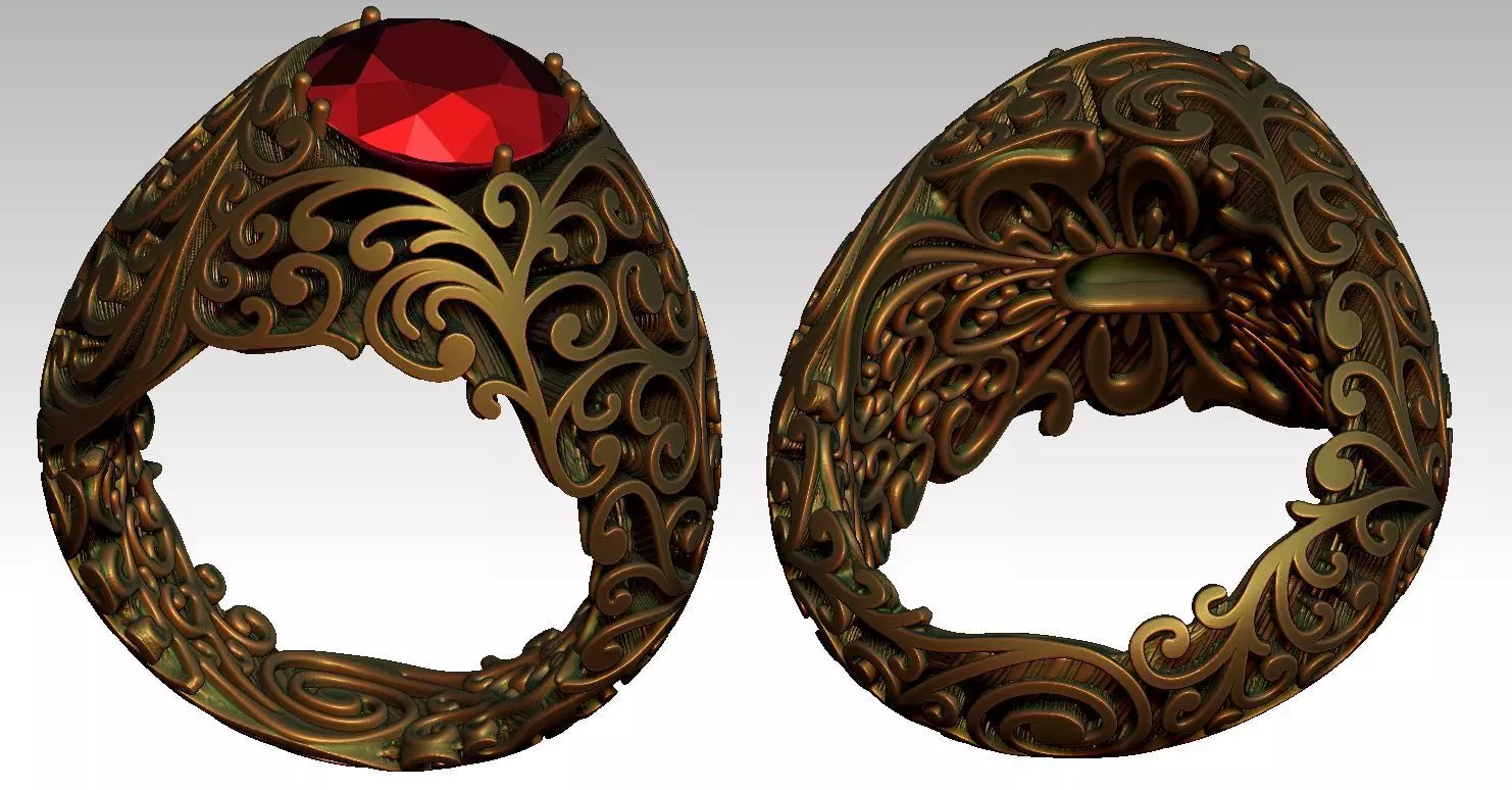 Queen RING 3D print model_6