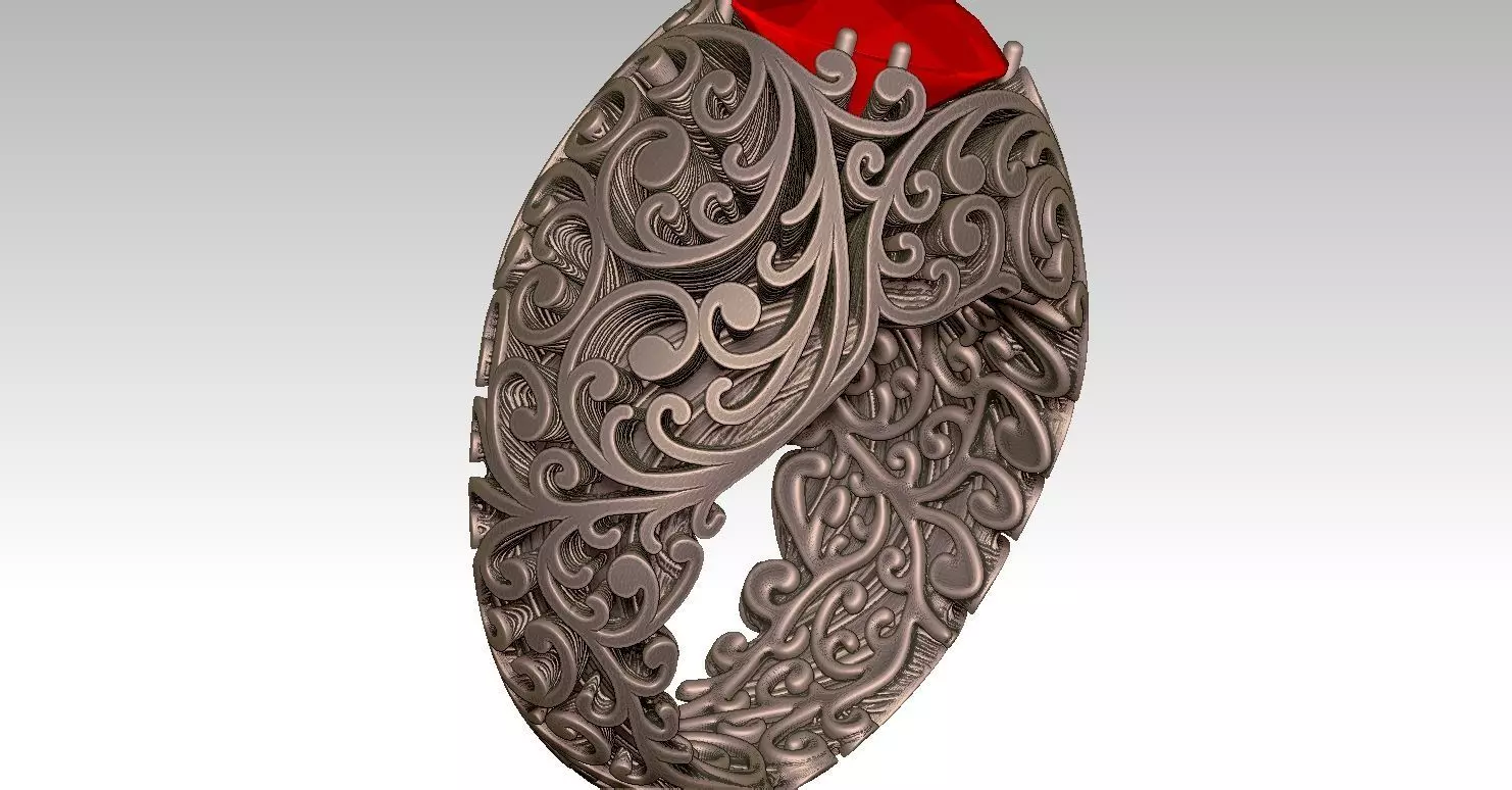 Queen RING 3D print model_13