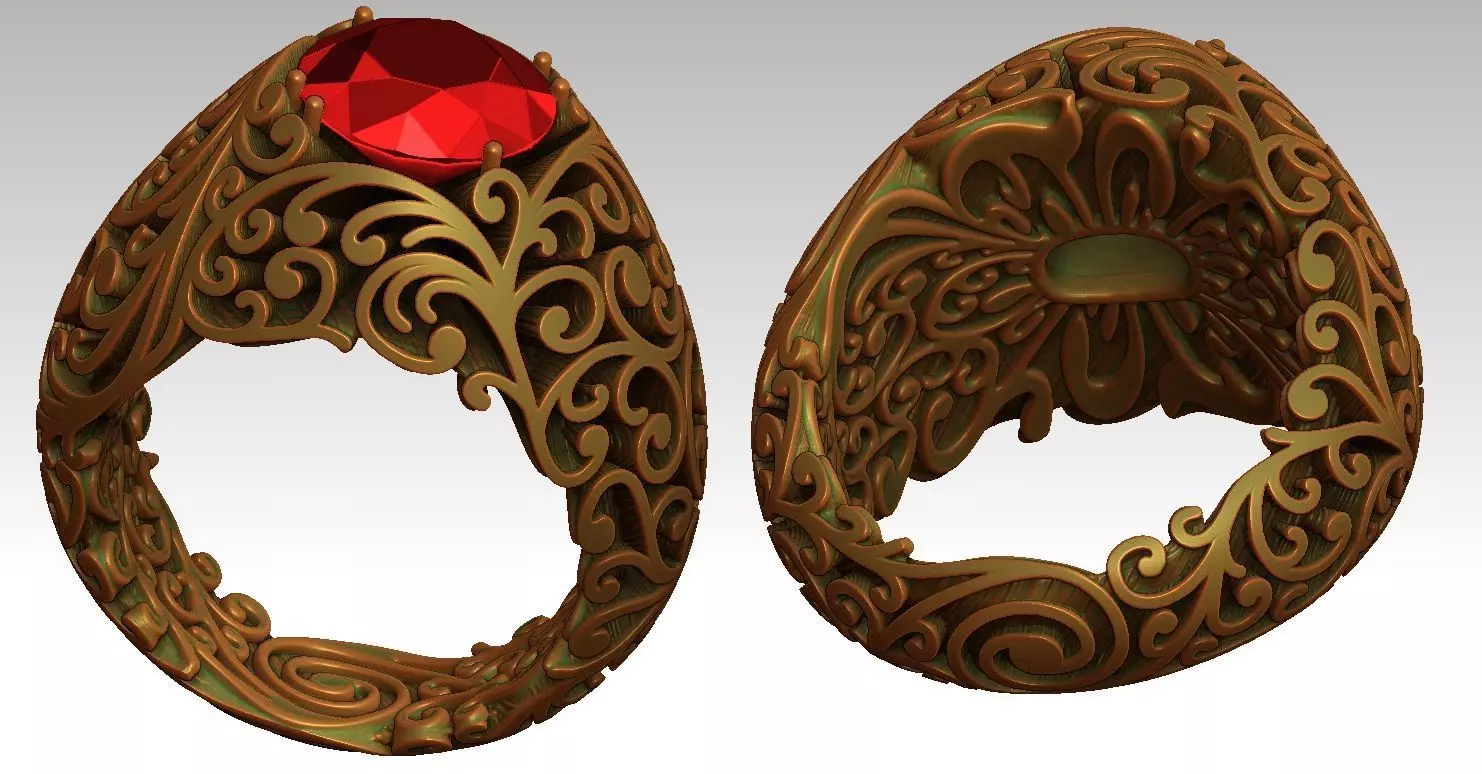 Queen RING 3D print model_5
