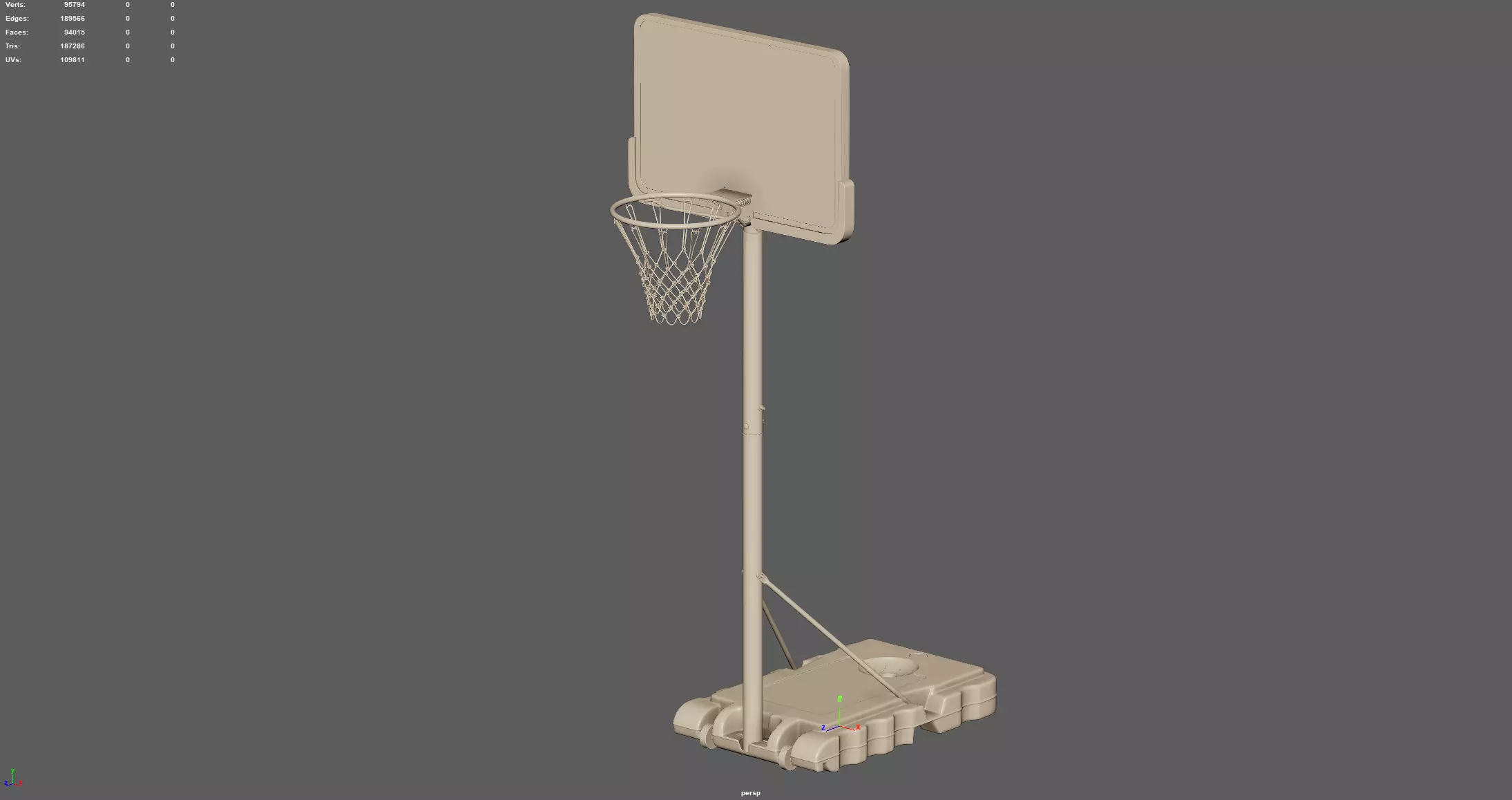 Portable Basketball Hoop 3D model_15