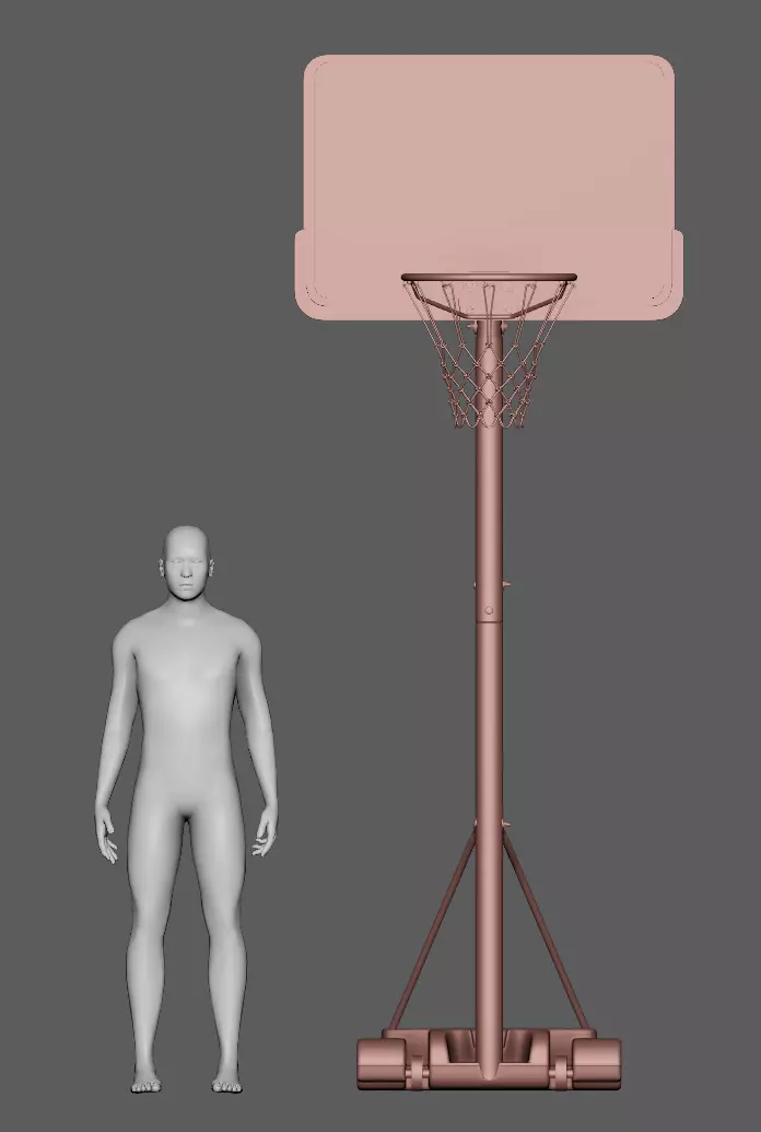 Portable Basketball Hoop 3D model_17
