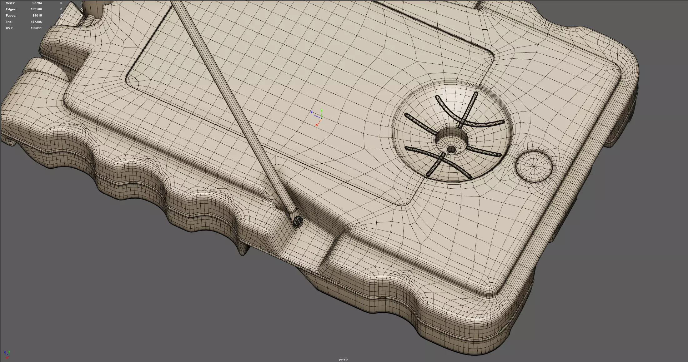 Portable Basketball Hoop 3D model_12