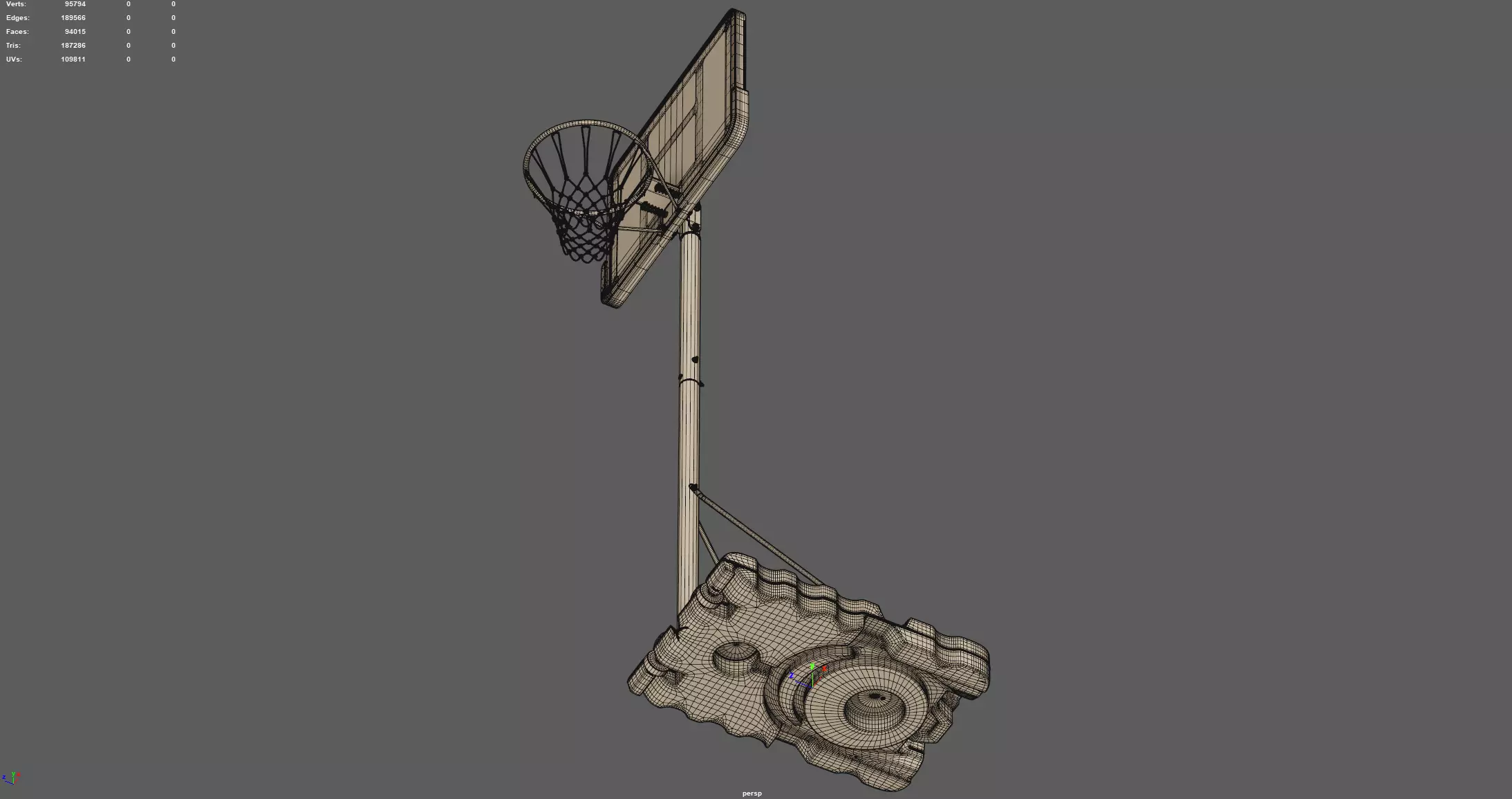 Portable Basketball Hoop 3D model_6