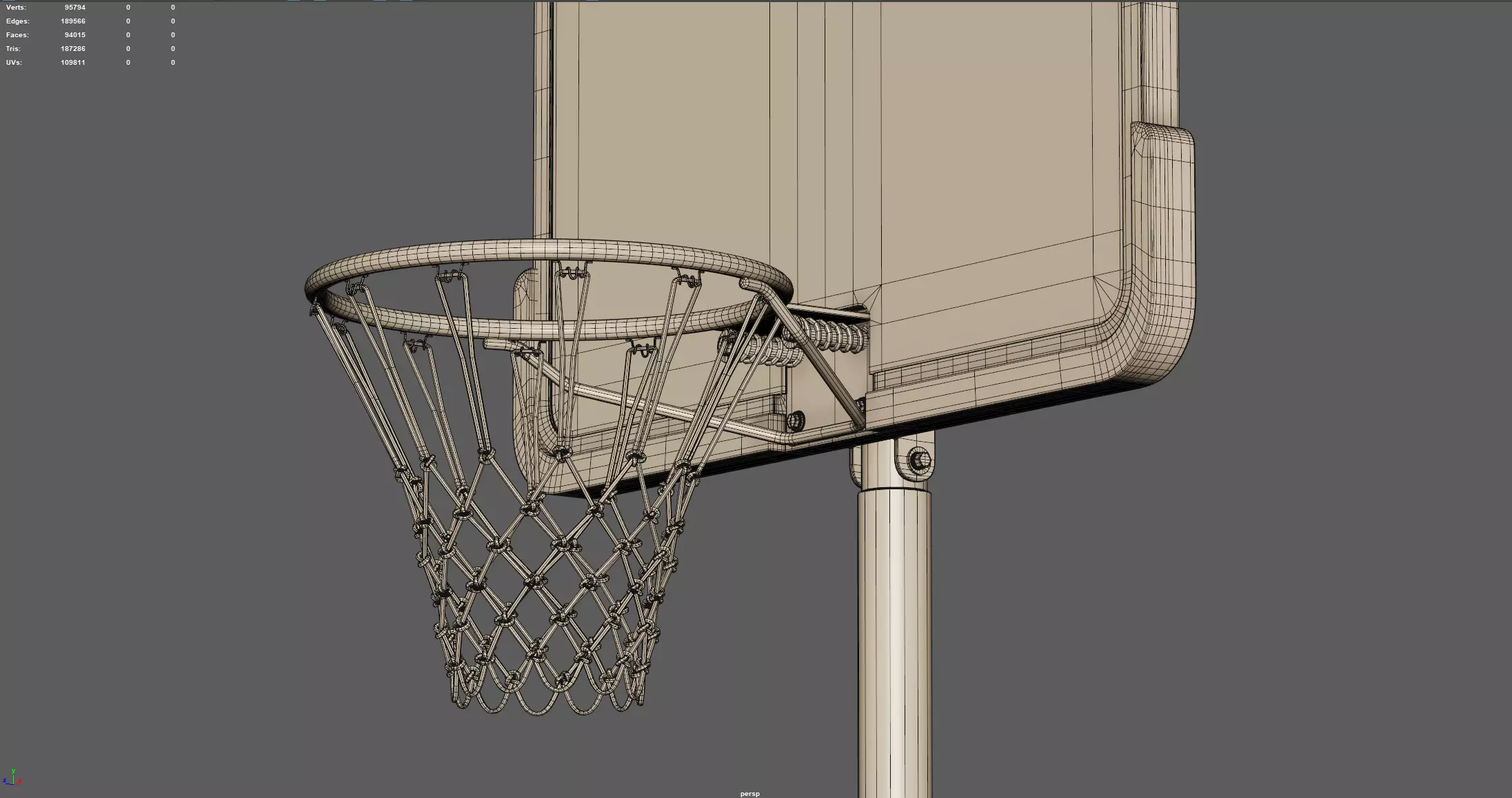 Portable Basketball Hoop 3D model_8