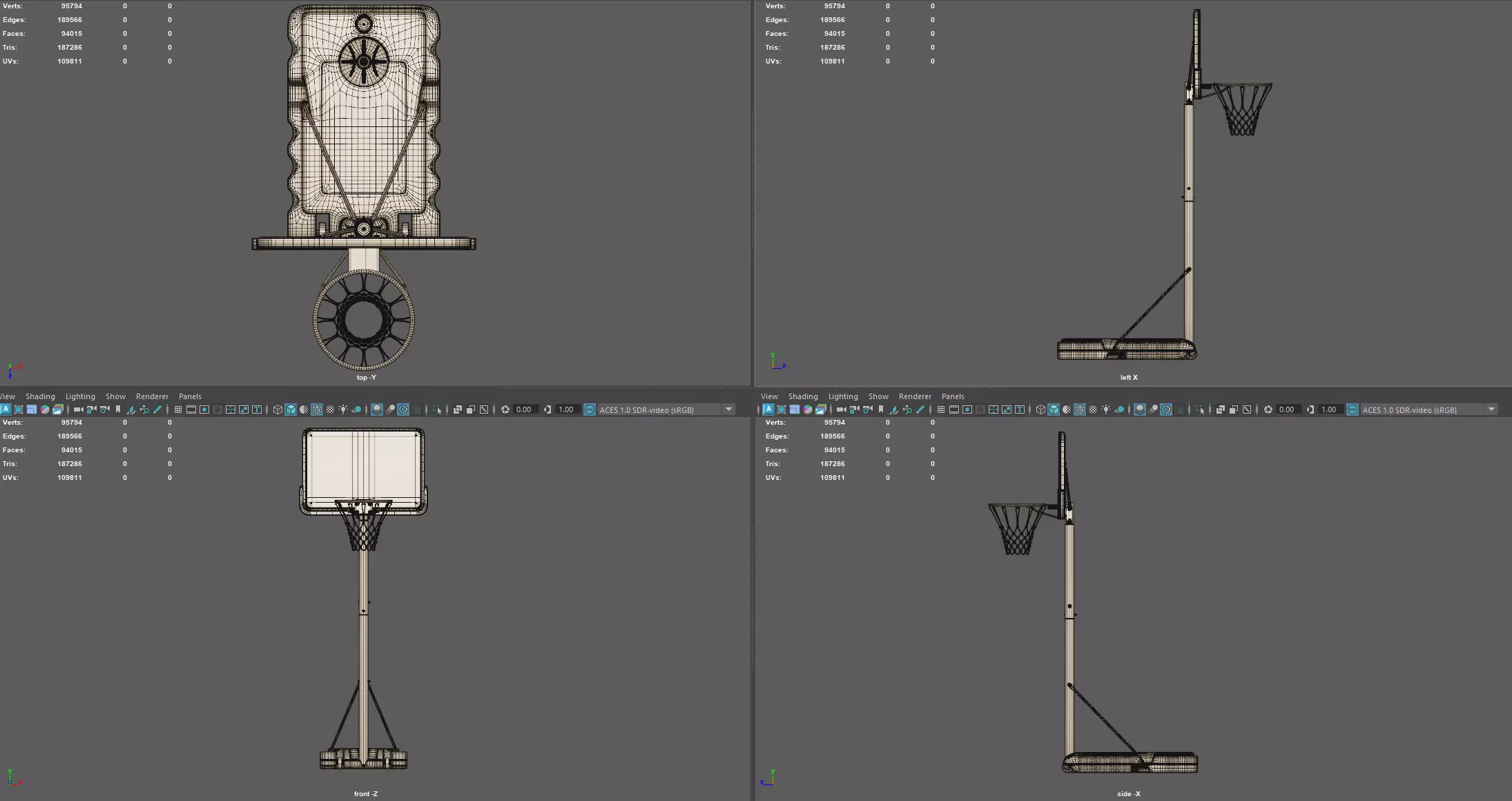 Portable Basketball Hoop 3D model_16