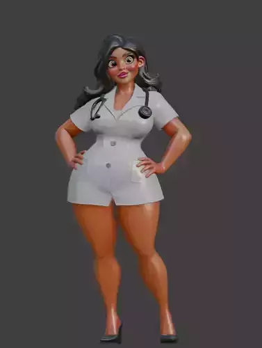 Stylized Cartoon Nurse 