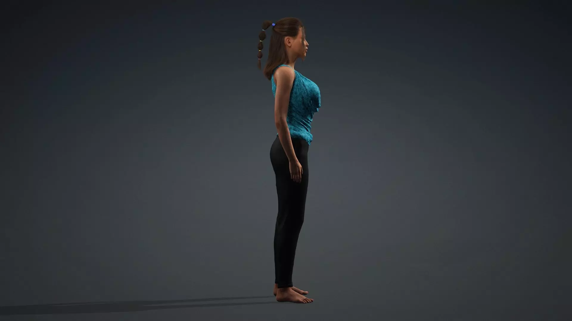 3D Woman Character Ready for Animation and Games 3D model_3