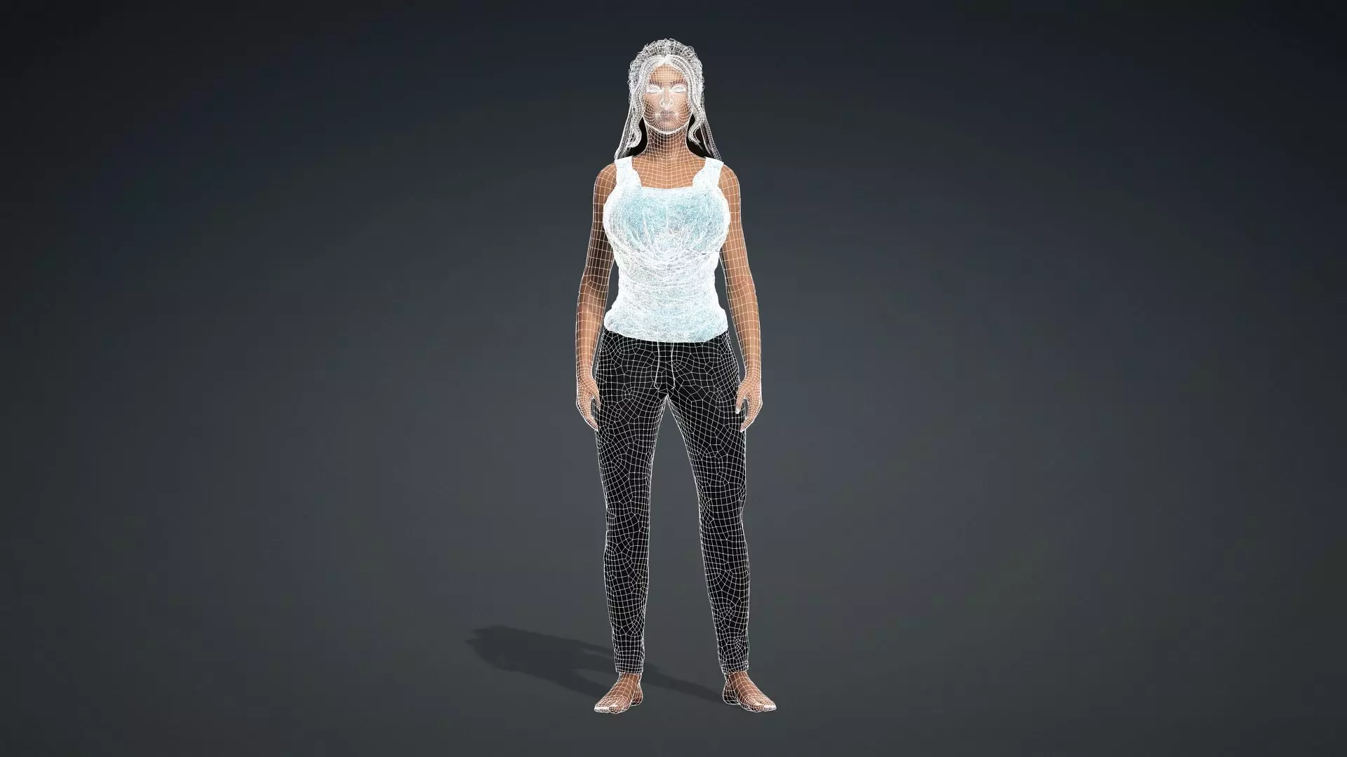 3D Woman Character Ready for Animation and Games 3D model_12