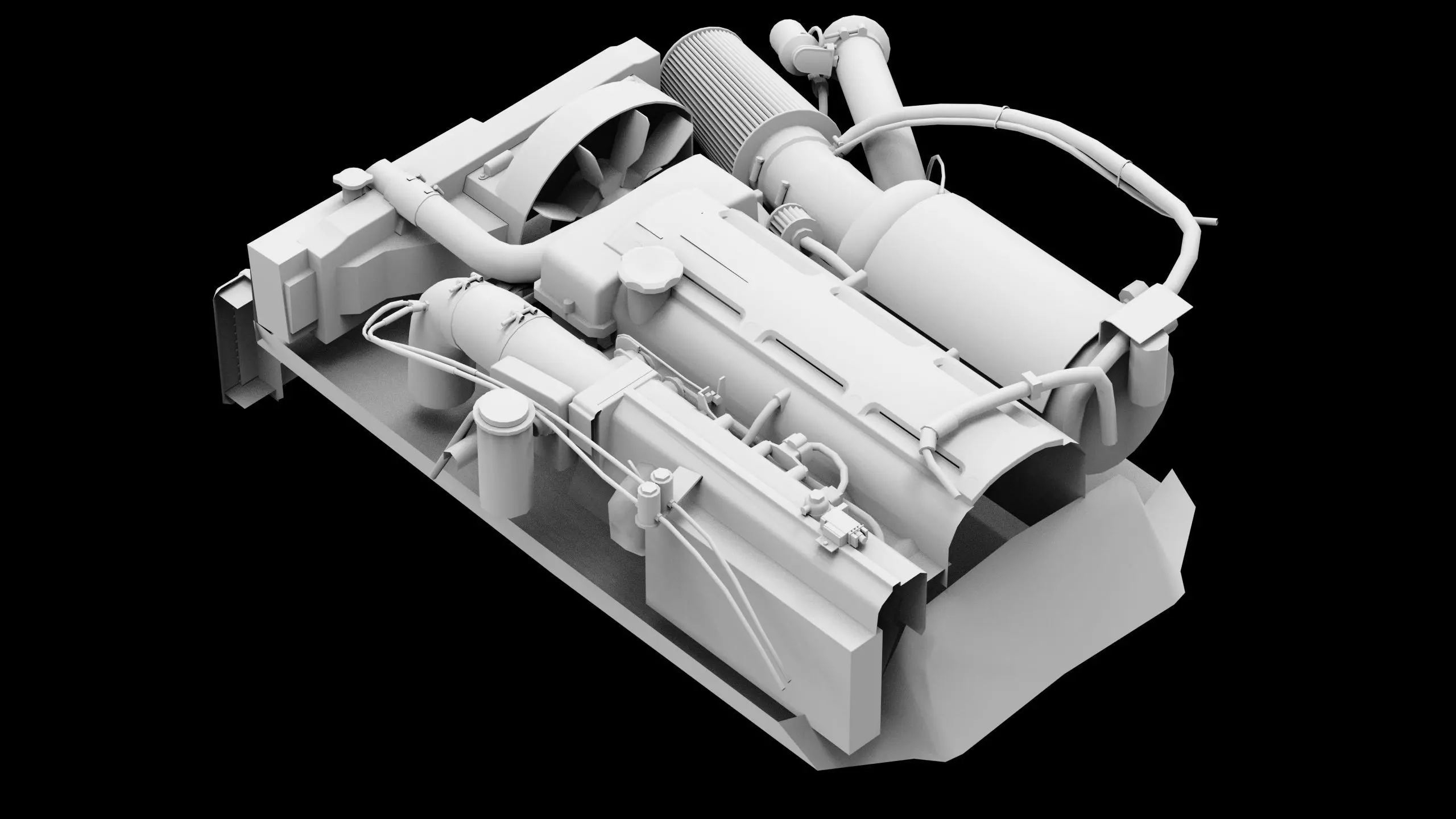 2JZ GTE VVTi Turbo Straight 6 Engine Low-poly 3D model_12