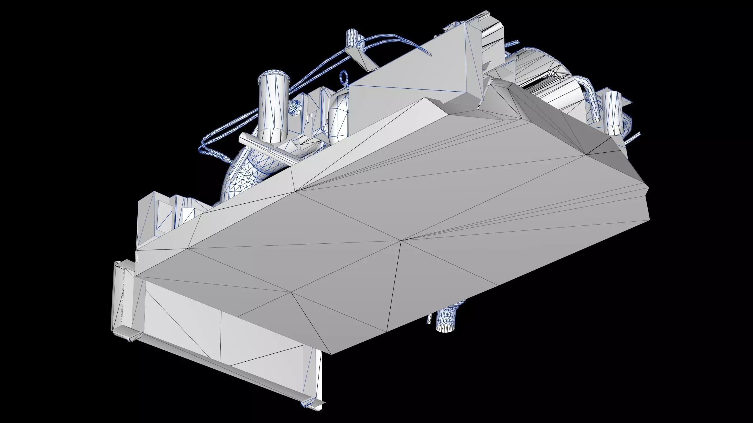 2JZ GTE VVTi Turbo Straight 6 Engine Low-poly 3D model_21