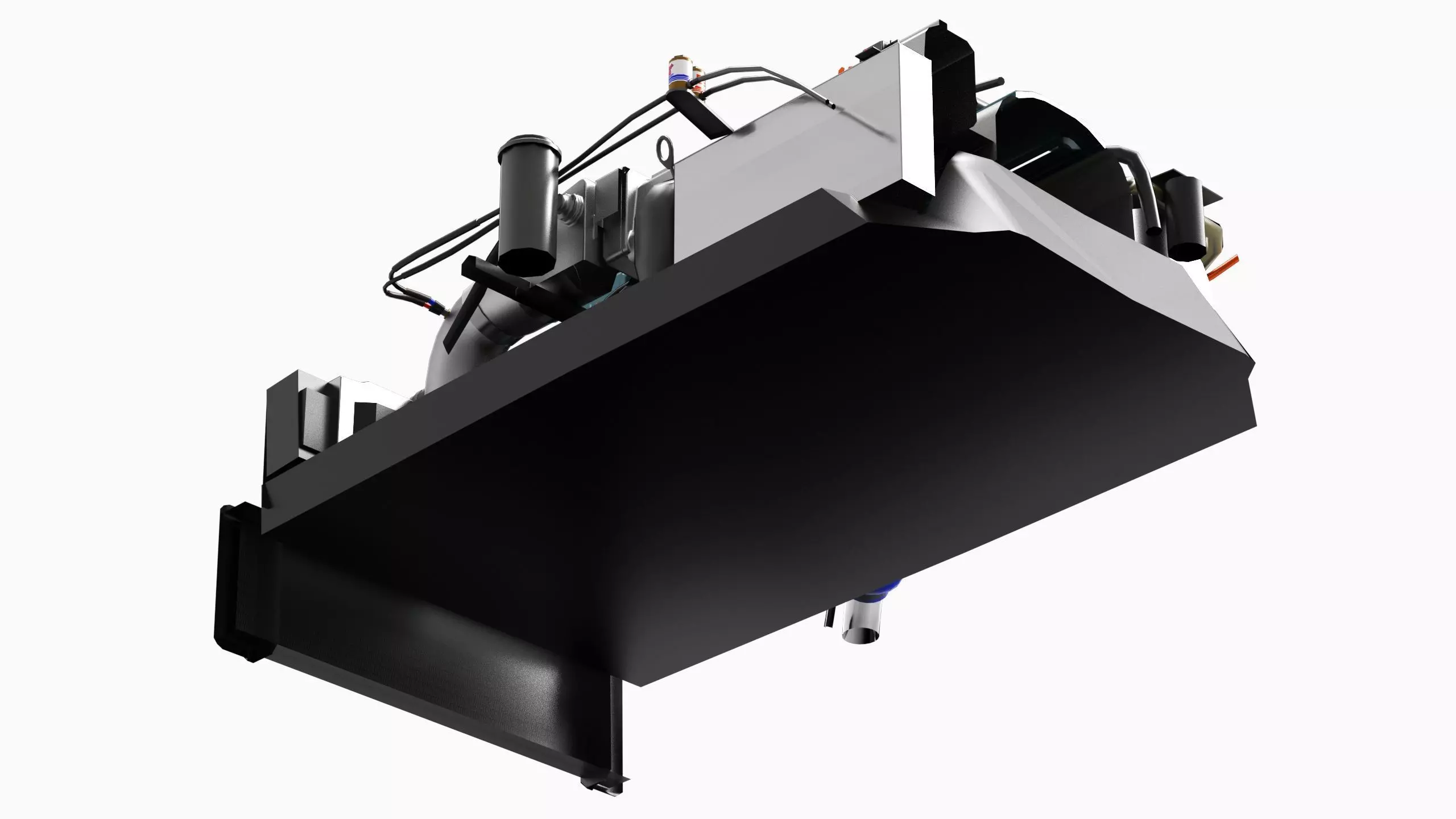 2JZ GTE VVTi Turbo Straight 6 Engine Low-poly 3D model_6