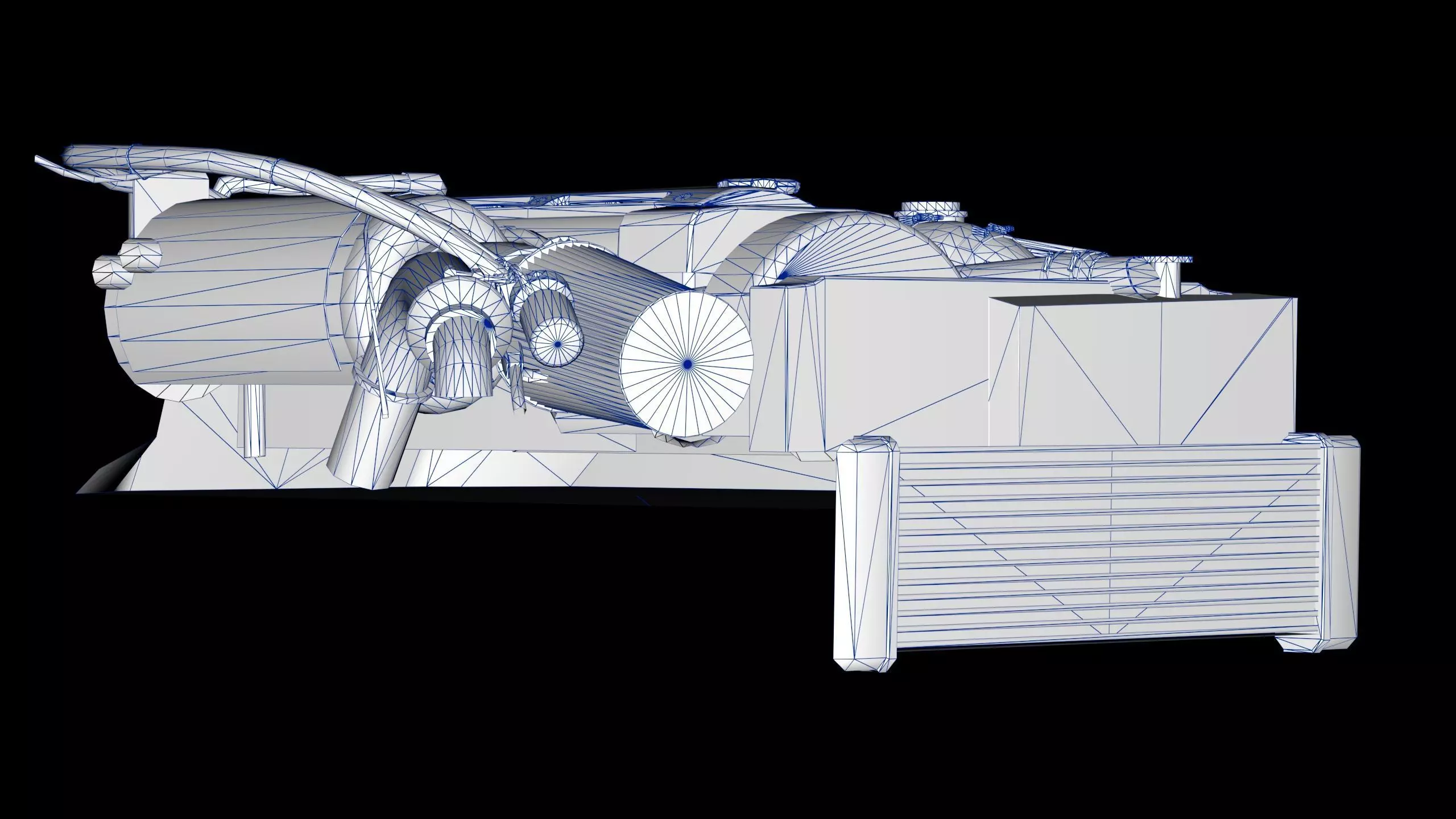 2JZ GTE VVTi Turbo Straight 6 Engine Low-poly 3D model_20