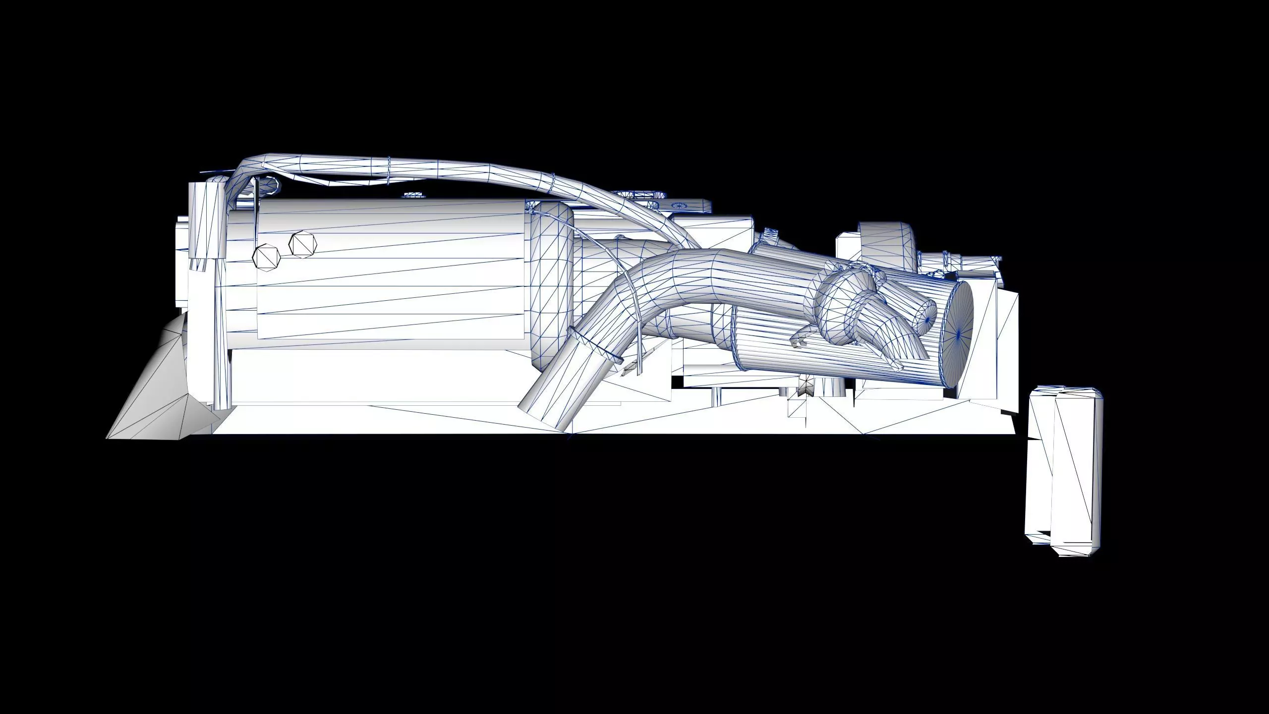2JZ GTE VVTi Turbo Straight 6 Engine Low-poly 3D model_18