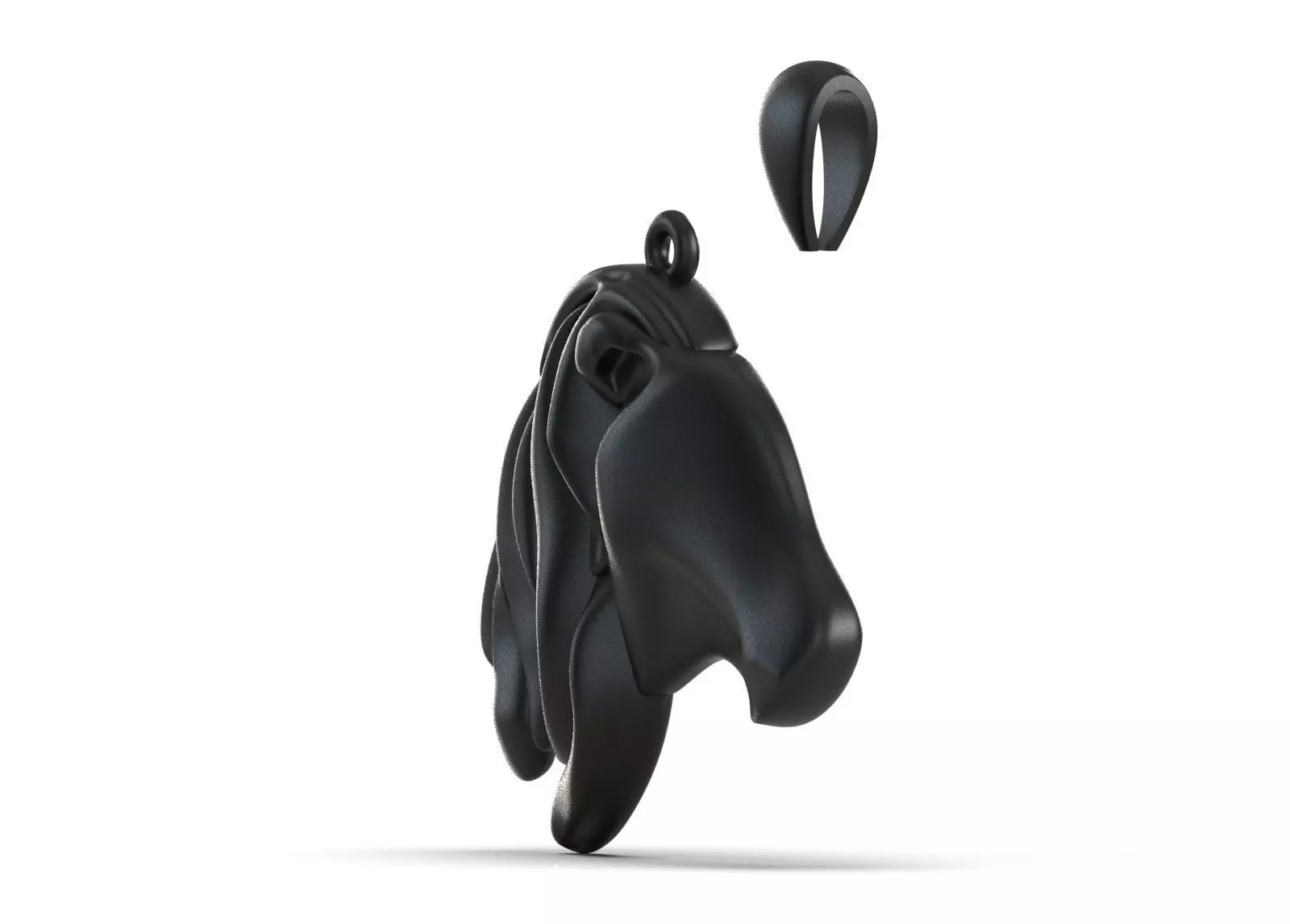 3D Minimalist Horse Head STL 3DM gold Pendant model gp0019 3D print model_13