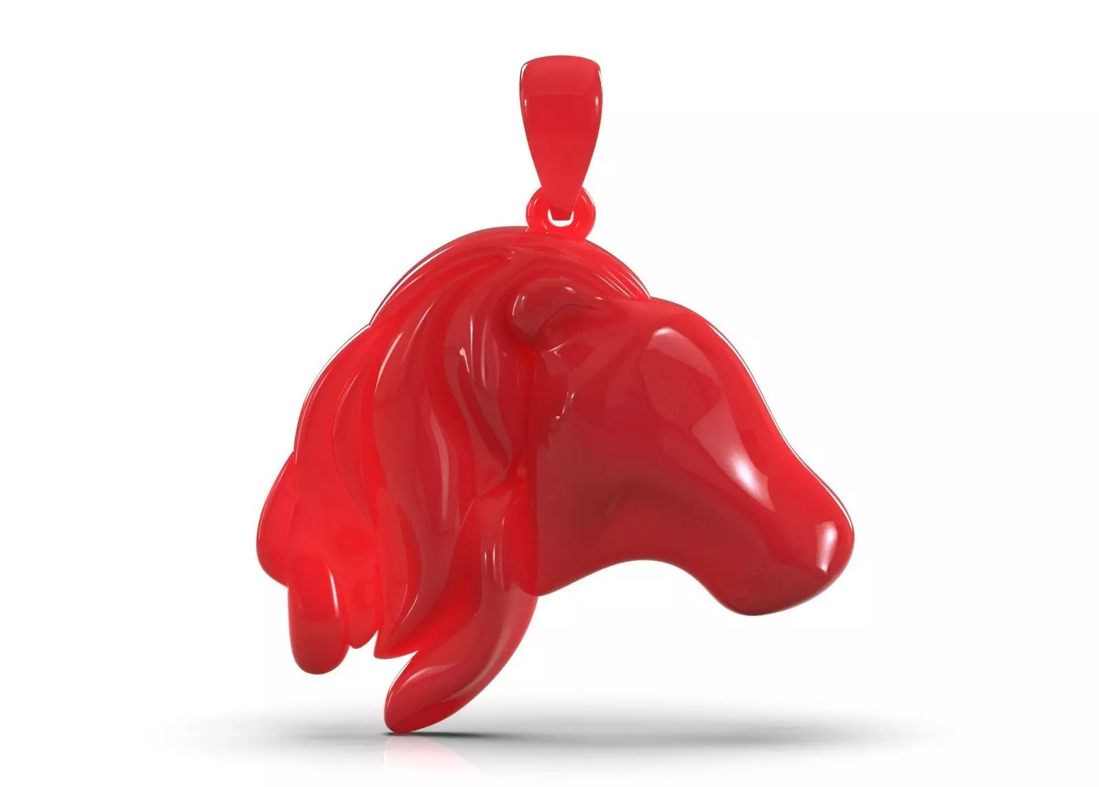 3D Minimalist Horse Head STL 3DM gold Pendant model gp0019 3D print model_15