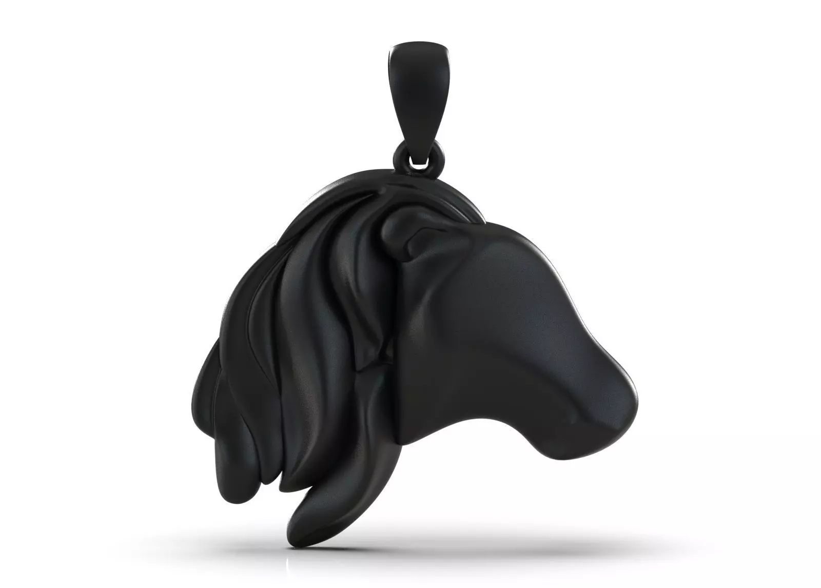 3D Minimalist Horse Head STL 3DM gold Pendant model gp0019 3D print model_14