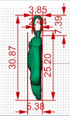 3D Minimalist Horse Head STL 3DM gold Pendant model gp0019 3D print model_21