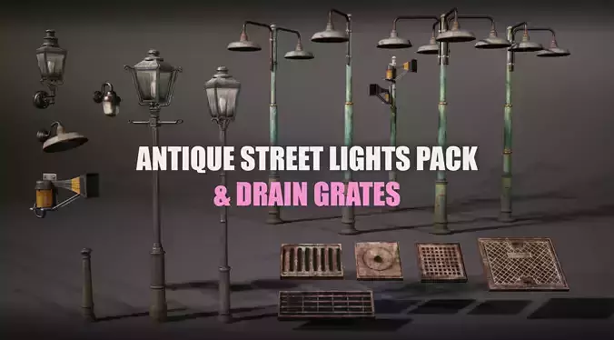Street Lights Pack and Drain Grates