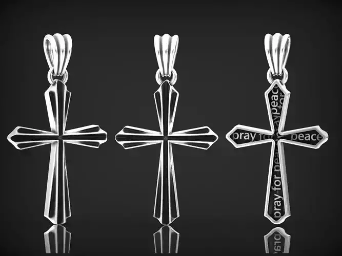 Pendant Cross pray for peace