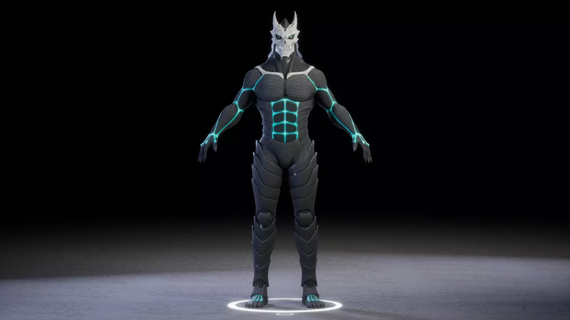 KAIJU No 8 Low-poly 3D model_3