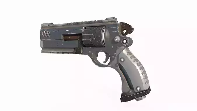 Future apocalypse wasteland style weapon revolver