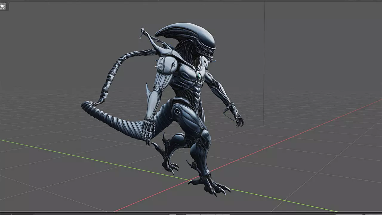 Xenomorph - 3D High quality model Low-poly 3D model_6