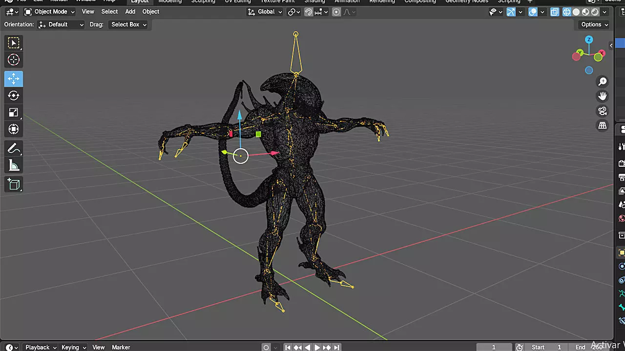 Xenomorph - 3D High quality model Low-poly 3D model_4