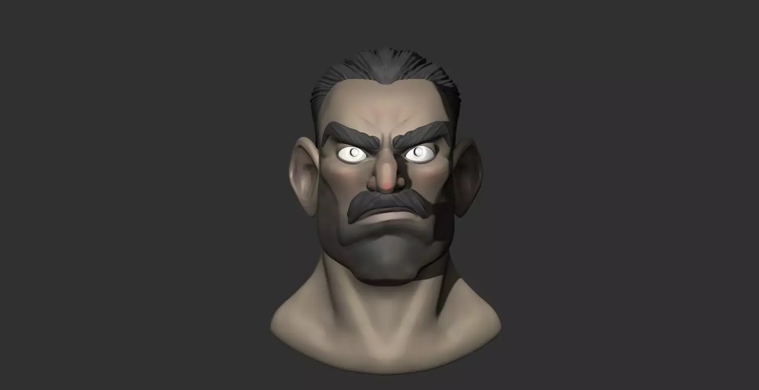 Busto Hombre stylizado Free 3D model_0