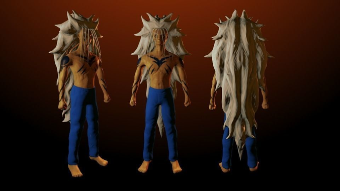 Yusuke Urameshi Demon Low-poly 3D model