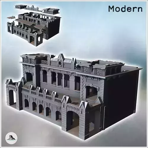 Detskoe Selo train station damaged Leningrad USSR - World War Tw