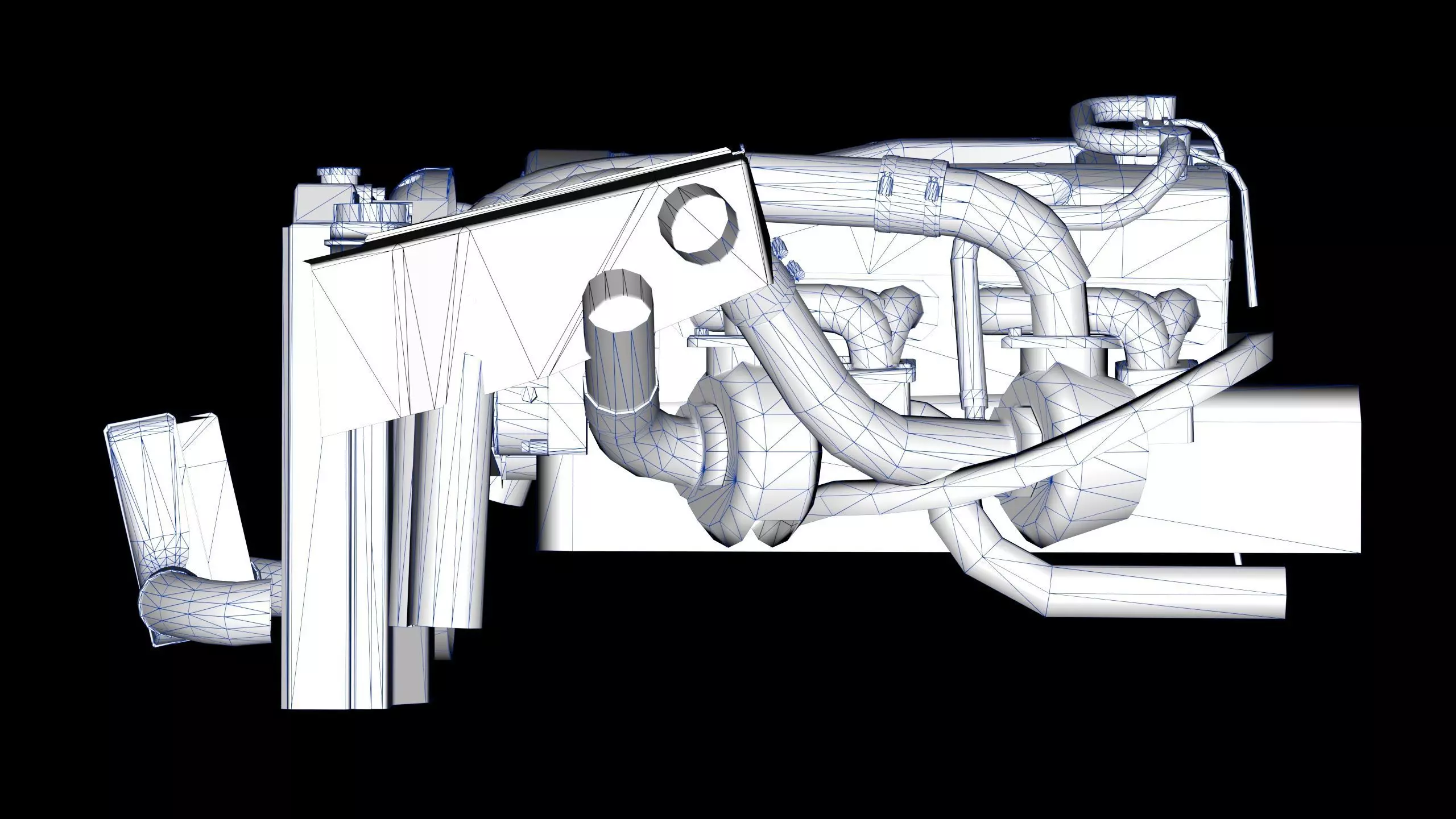 RB26DETT Greddy Engine Low-poly 3D model_18