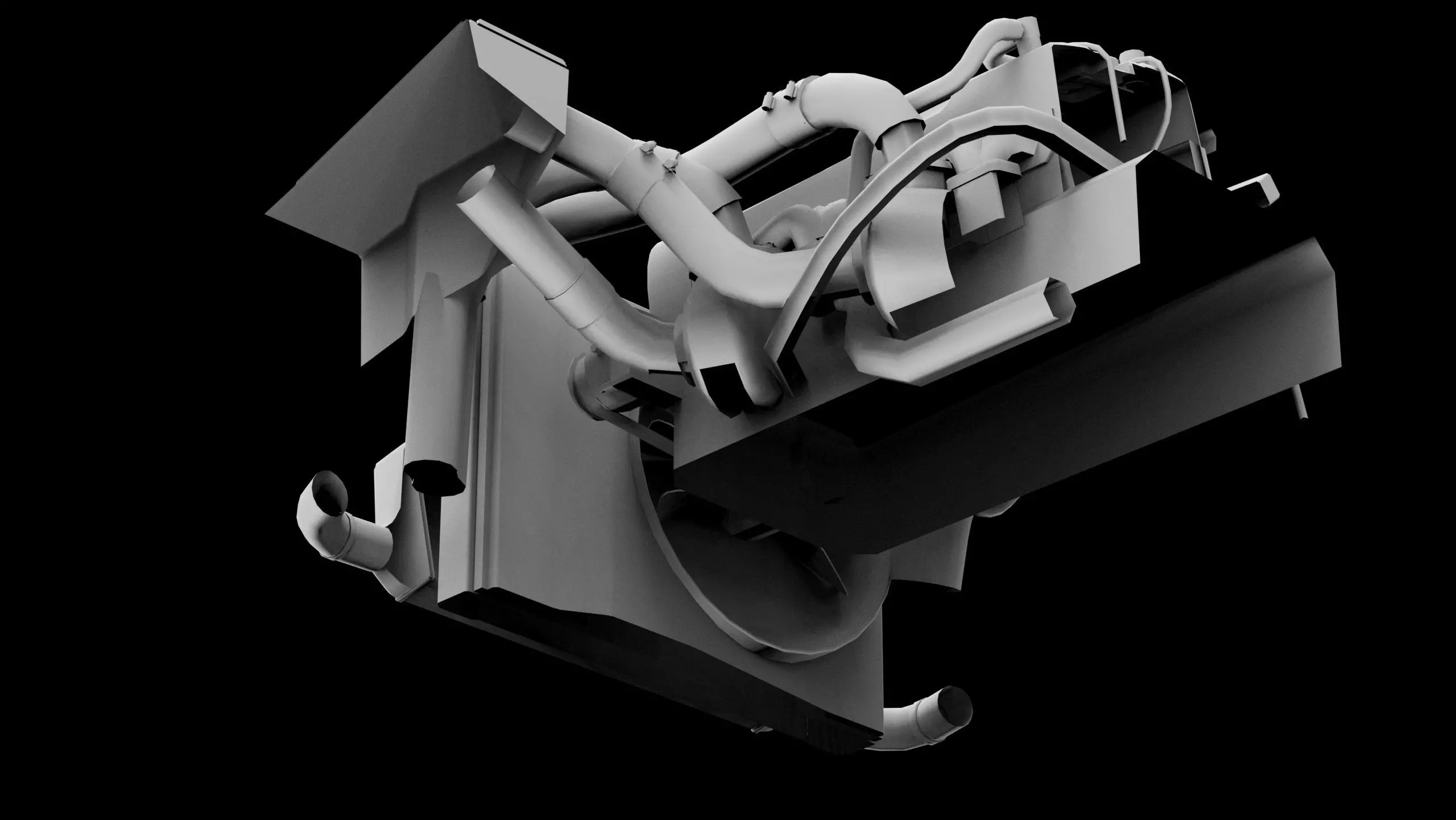 RB26DETT Greddy Engine Low-poly 3D model_13