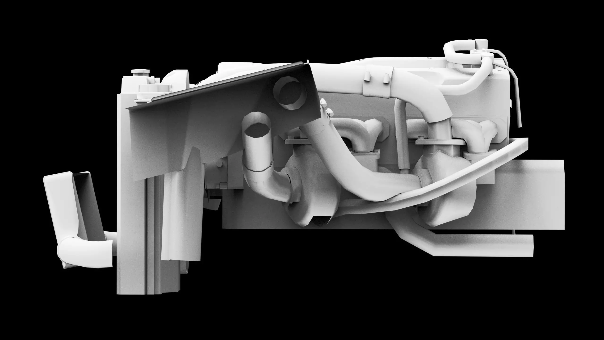 RB26DETT Greddy Engine Low-poly 3D model_11