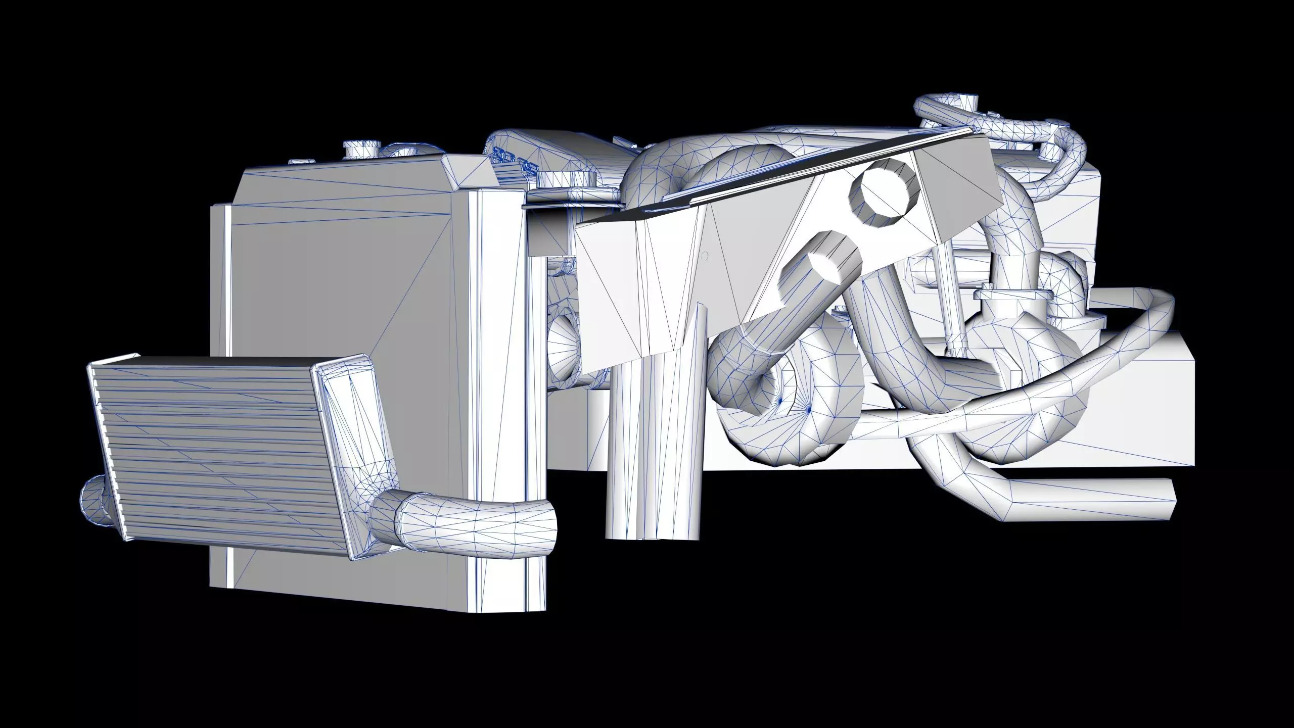RB26DETT Greddy Engine Low-poly 3D model_17