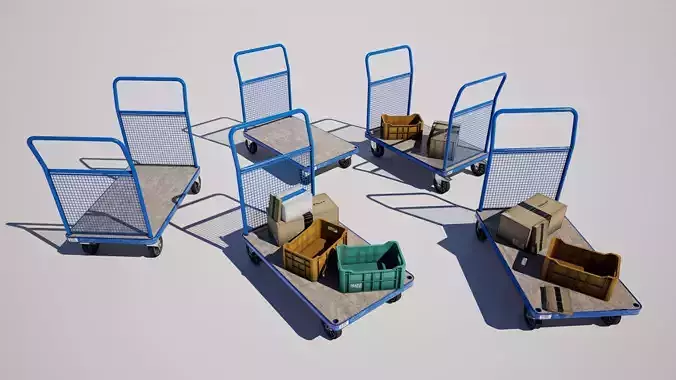  Industrial Logistics Platform Trolley Variation Pack