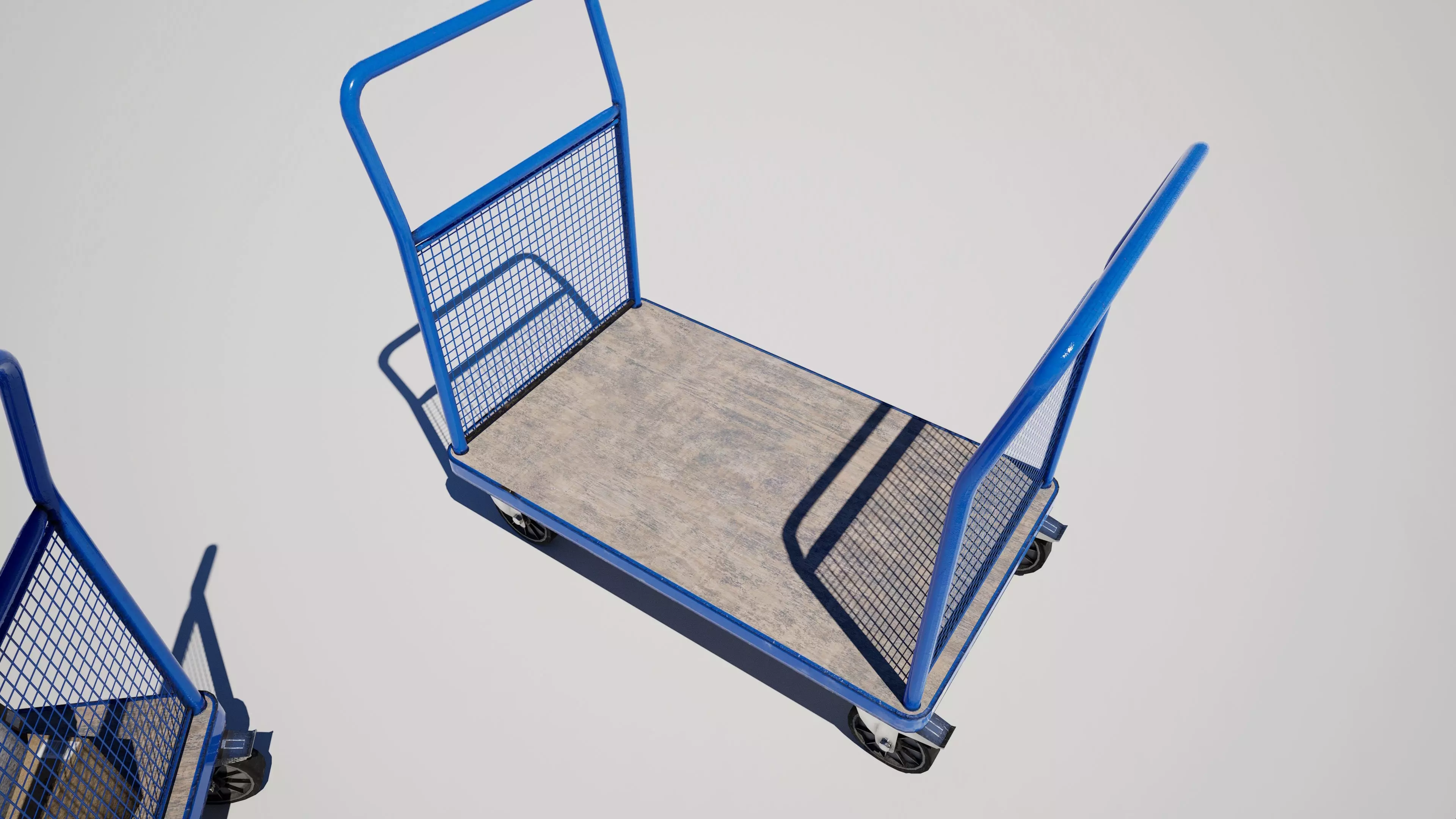 Industrial Logistics Platform Trolley Variation Pack Low-poly 3D model_4