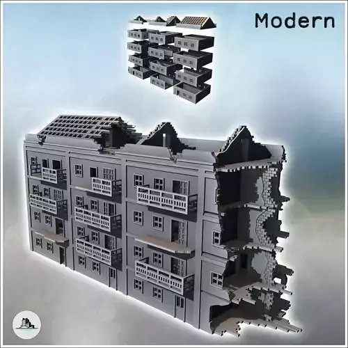 Pavlovs Houses three-story ruined buildings Stalingrad USSR 38 -