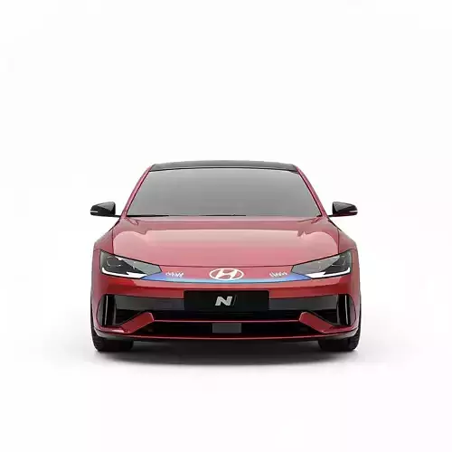 Hyundai IONIQ 6 N Inspired Low-poly 3D model 2