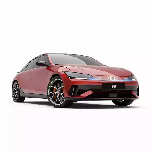 Hyundai IONIQ 6 N Inspired Low-poly 3D model 3