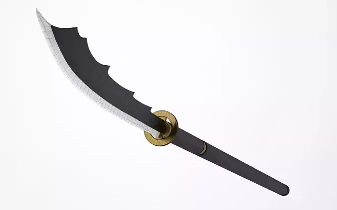 Black Dragon Naginata 3D model