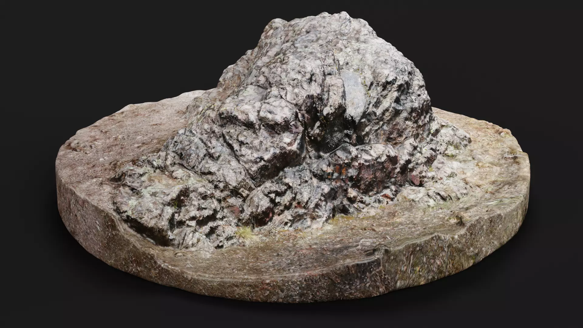 Rock V1 - Scanned Low-poly 3D model_3