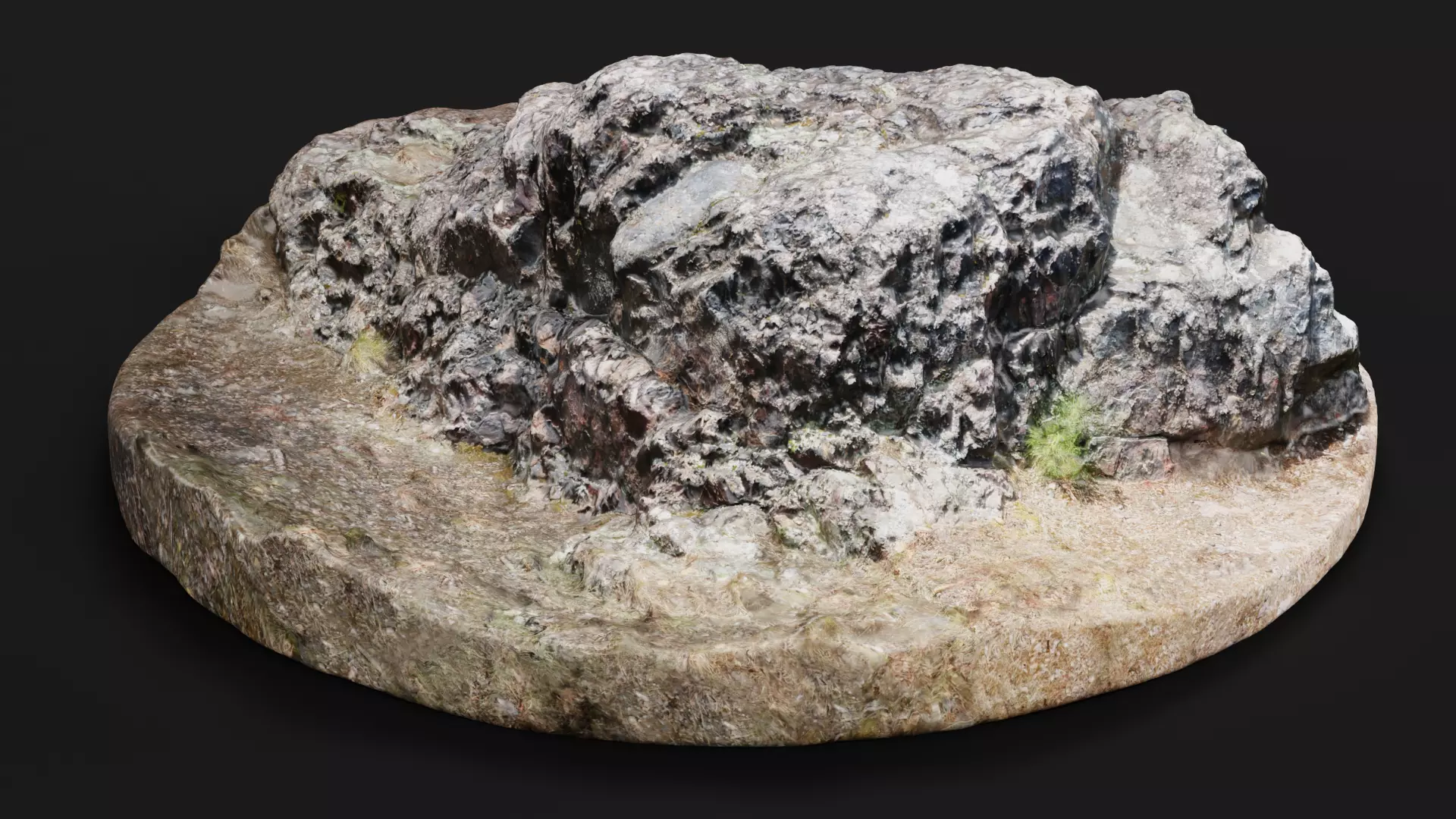 Rock V1 - Scanned Low-poly 3D model_0