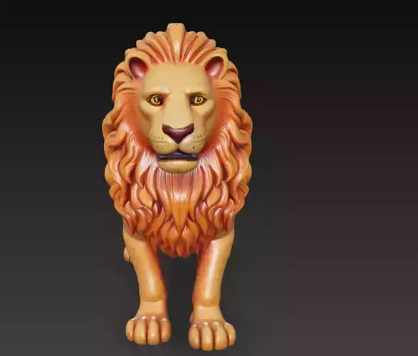 Majestic Lion - Royal Guardian 3D Model