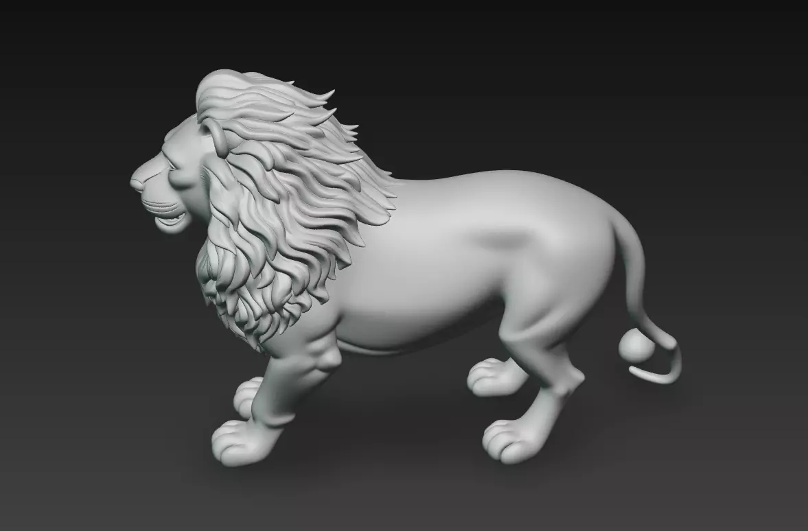 Majestic Lion - Royal Guardian 3D Model 3D print model_9